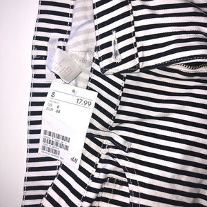 Black and White Striped Shorts